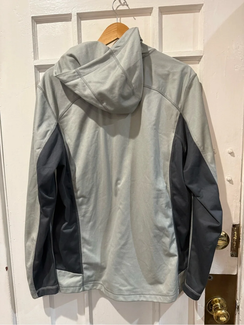 The North Face Men's Hooded Softshell Jacket - Light Gray / Black